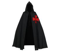 BLESSUME Mantello medievale templare cavaliere ospedaliero con cappuccio mantello