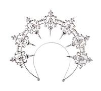 BLESSUME Mary Halo Headband Corona Goddess Donne Halloween Costume Headpiece (argento 1)