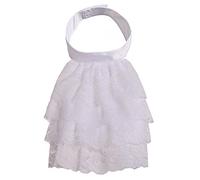 BLESSUME Medievale Jabot in Pizzo Medievale Costume, Grande Bianco Jabot