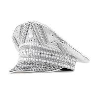 BLESSUME Music Festival Cappello Paillettes Burning Man Sparkly Steampunk Cappelli Adulti Militare Capitano Cap