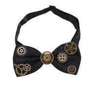 BLESSUME Papillon Steampunk Cravatta Medievali con Ingranaggi Accessori Cosplay, Taglia Unica (Nero 8)