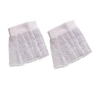 BLESSUME Polsini in Pizzo Medievale Costume Accessorio, Grande bianco polsini