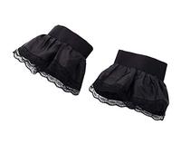 BLESSUME Polsini in Pizzo Medievale Costume Accessorio, Poco Nero Polsini