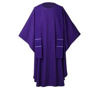 BLESSUME Speranza/Spirito Chiesa Sacerdoti Solido Casula Paramenti di Messa (viola-senza collare)