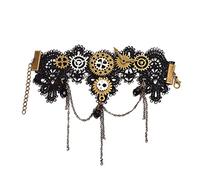 BLESSUME Steampunk Bracciale Gotico Vittoriano Polsino (D)