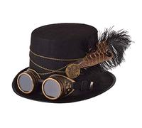 BLESSUME Steampunk - Cappello unisex con occhialini, Colore P, L