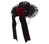 BLESSUME Steampunk gótico Mini Sombrero Retro Sombrero Pinza para El Cabello (I)