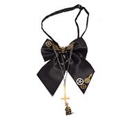 BLESSUME Steampunk Papillon Gothic Costume Cravatta Retro Vintage Accessorio Costume, Nero 3, taglia unica