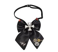 Blessume Steampunk Papillon Gothic Cravatta Retro Vintage Accessorio, Nero, taglia unica