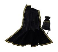 BLESSUME Tarocchi Tovaglia Altare Divinazione in Tessuto con tarot bag (Nero 1)