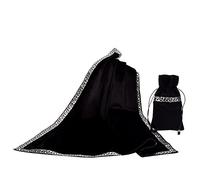 BLESSUME Tarocchi Tovaglia Altare Divinazione in Tessuto con Tarot Bag (Noir)