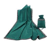 BLESSUME Tarocchi Tovaglia Altare Divinazione in Tessuto con Tarot Bag, One Size (Verde)