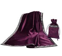 BLESSUME Tarocchi Tovaglia Altare Divinazione in Tessuto con tarot bag, One Size (Violet)