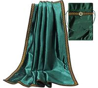 BLESSUME Tovaglia di carte dei tarocchi dell'altare con sacchetto dei tarocchi, tovaglia in velluto Wiccan per divinazione