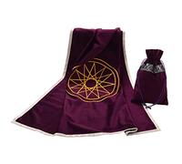 BLESSUME Tovaglia per Tarocchi con borsa per Tarocchi Divination Wicca Velvet (viola 3)