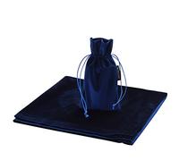 BLESSUME tovaglia per tarocchi con sacchetto (Blu scuro)