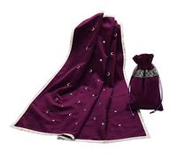 BLESSUME Tovaglia per Tarocchi da altare con borsa per Tarocchi Divination Wicca Velvet (viola 2)