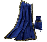 BLESSUME Tovaglia per tarocchi Divination Wicca d'altare in Velluto con Sacchetto di tarocchi, One Size (Blu 1)