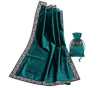 BLESSUME Tovaglia per tarocchi Divinazione Wicca velluto Altare panno con Tarocchi Pouch