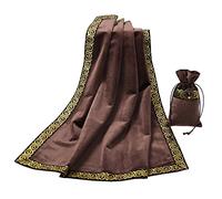 BLESSUME - Tovaglia per tarocchi in velluto, per divinazione, Wicca, con sacchetto per tarocchi, per altare, caffè