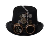 BLESSUME Unisex Steampunk Top Cappelli Occhialini Ingranaggi Accessori Costume (vari stili claasico) (P, L)