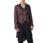 BLESSUME Uomo Steampunk Giacca Medievale Vittoriana Costume di Halloween Gotico (S)