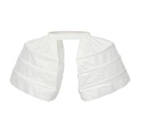 BLESSUME Vestito vittoriano doppio pannier sottoveste 3 cerchio Bustle elastico in vita, bianco, taglia unica