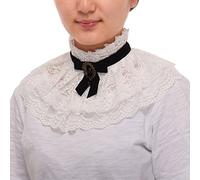 BLESSUME Vintage Lolita Ruff Collare Elizabethan Ruff Gotico Pizzo Collo Accessori di Scena