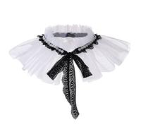 BLESSUME Vintage Lolita Ruff Collare Elizabethan Ruff Gotico Pizzo Collo Accessori di Scena