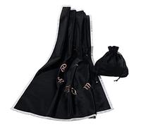 BLESSUME Wizard Tarocchi Tovaglia e sacchetto di velluto quadrato Divination Tarocco Panno (Nero 1)