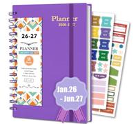 BLESWIN Agenda settimanale 2025-2026, 18 mesi da luglio 2025 a dicembre 2026, agenda settimanale 2025 in formato A5, con rilegatura a spirale, diario accademico con linguette mensili, agenda perfetta