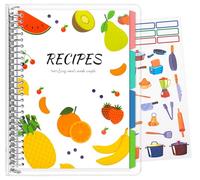 BLESWIN Libro di Ricette - Ricettario da Scrivere le Proprie Ricette, Raccoglitore di Ricette di Famiglia con Divisori, Diario di Cucina Vuoto Personalizzato, Quaderno di Ricette di Famiglia Vuoto