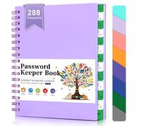 BLESWIN Quaderno Password - Piccoli Libri Delle Password per Anziani, Taccuino Delle Password per il Computer e L'accesso ai siti Web con Indirizzo Internet, Sicurezza Delle Password, Viola Chiaro