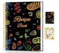 BLESWIN Ricettario in Bianco per Scrivere Le Proprie Ricette, A5 Copertina Rigida per Organizzare Le Ricette di Famiglia, Ricettario Vuoto per Scrivere Le Ricette, Quaderno di Ricette Personale