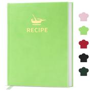 BLESWIN Ricettario Vuoto per Scrivere le Proprie Ricette, Elegante Quaderno di Ricette con Copertina Rigida, Ricettario per gli Amanti della Cucina, Quaderno per Ricette da Scrivere (Verde Chiaro)