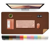 BLESWIN Tappetino in Pelle per Scrivania, Tappetino Impermeabile per Computer, Tappetino per Laptop, Tappetino per Ufficio Facile da Pulire, Tappetino per Scrivania Grande (Marrone, 80x40cm)