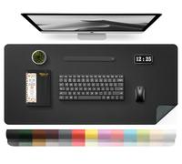 BLESWIN Tappetino in Pelle per Scrivania, Tappetino Impermeabile per Computer, Tappetino per Laptop, Tappetino per Ufficio Facile da Pulire, Tappetino per Scrivania Grande (Nero, 80x40cm)