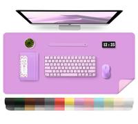 BLESWIN Tappetino in Pelle per Scrivania, Tappetino Impermeabile per Computer, Tappetino per Laptop, Tappetino per Ufficio Facile da Pulire, Tappetino per Scrivania Grande (Lilla, 80x40cm)