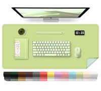 BLESWIN Tappetino in Pelle per Scrivania, Tappetino Impermeabile per Computer, Tappetino per Laptop, Tappetino per Ufficio Facile da Pulire, Tappetino per Scrivania Grande (Matcha, 80x40cm)