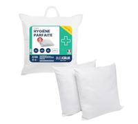 Bleu Câlin Set di Due Guanciali Pulizia Perfetta Anti-Acari, Bianchi 60 x 60 cm OAEH