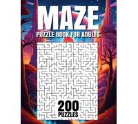 Bleu Kaleidoscope LLC Maze Puzzle Book for Adults 200 Puzzles (Tascabile)