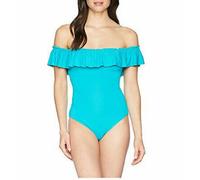 Bleu Rod Beattie Coast To Coast Off The Shoulder Banded Mio (Summer Teal, 14)