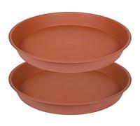 Bleuhome Confezione da 2 sottovasi per piante da 25,4 cm, ciotole per uccelli da 25,4 cm, vassoio per piante per interni, vassoi per piante per fioriere da 20,3 cm, 22,9 cm, 25,4 cm (25,4 cm
