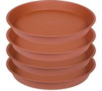 Bleuhome Confezione da 4 piattini per piante da 30,5 cm, in plastica resistente, 30,5 cm, vassoio per piante per vasi, sottovasi per piante da interni, vassoi per piante per fioriere da 28 cm/30,5 cm