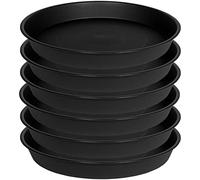 Bleuhome Confezione da 6 piattini per Piante da 30,5 cm, in plastica Resistente, Rotondi da 30,5 cm, Vassoio per Piante per vasi, piattini per Fiori per Interni, Ciotole da Giardino, vassoi per