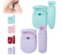 Blevora Eyelash Curler, Belora Lash Curler, Portable Travel Gentle Lash Tool for Lifted Lashes, for All Eye Shapes, Pinch-Free Design No Damage to Lashes (Green+Purple)