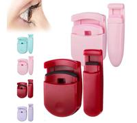 Blevora Eyelash Curler, Belora Lash Curler, Portable Travel Gentle Lash Tool for Lifted Lashes, for All Eye Shapes, Pinch-Free Design No Damage to Lashes (Pink+Red)