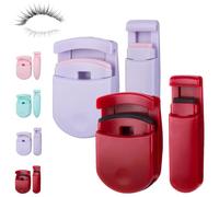 Blevora Eyelash Curler, Blevora Lash Curler, Portable Travel Gentle Lash Tool for Lifted Lashes, Professional Travel Makeup Tools for All Eye Shapes (Purple+Red)