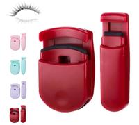 Blevora Eyelash Curler, Blevora Lash Curler, Portable Travel Gentle Lash Tool for Lifted Lashes, Professional Travel Makeup Tools for All Eye Shapes (Red)