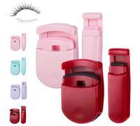Blevora Eyelash Curler, Blevora Lash Curler, Portable Travel Gentle Lash Tool for Lifted Lashes, Professional Travel Makeup Tools for All Eye Shapes (Pink+Red)